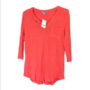 Lucky Brand 3/4 Sleeve Top Size S